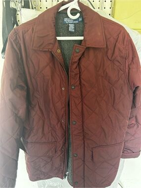 Ralph Lauren Quilted Burgundy Shirt Jacket